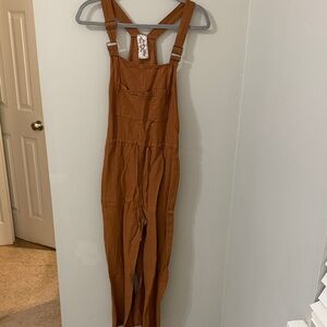 Sadie & Sage Rust Brown Lightweight Overalls
